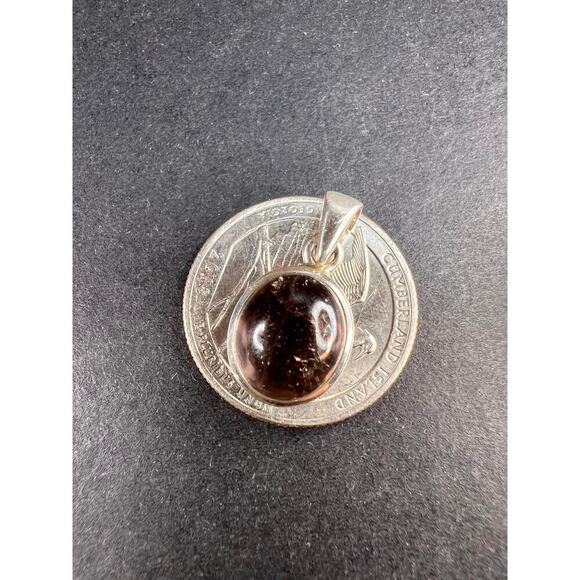 NEW lilac bi color tourmaline sterling silver pendant 2.70 grams - Picture 12 of 16